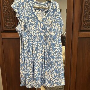 Sonoma Abstract Blue and White Dresd